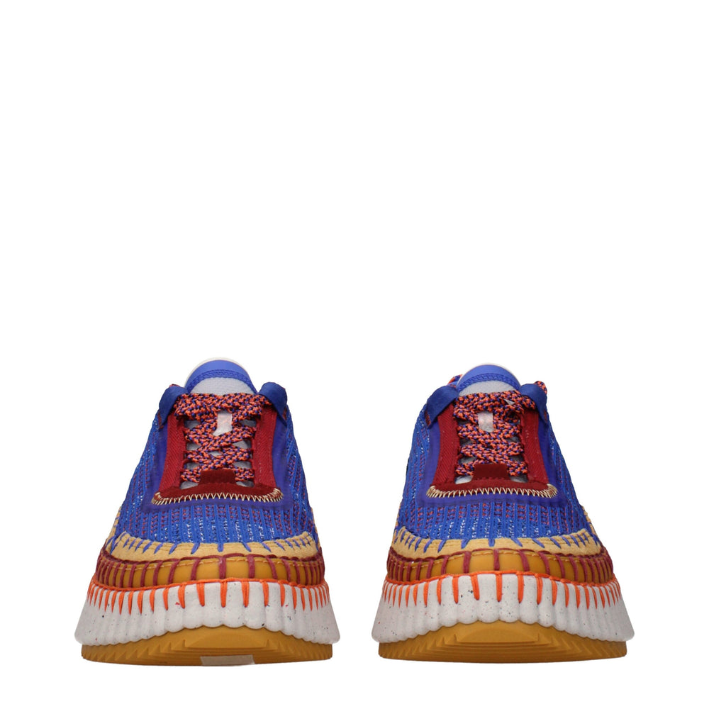 Chloé Blue Fabric Chunky Sneakers