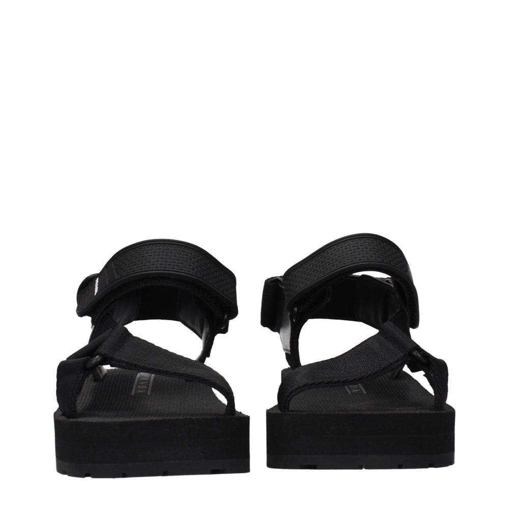 Prada Black Fabric Flat Sandals