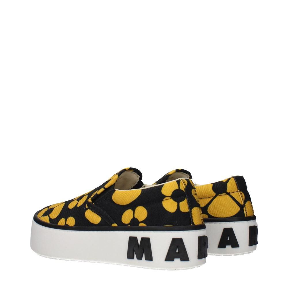 Marni Blue Fabric Slip-On Loafers