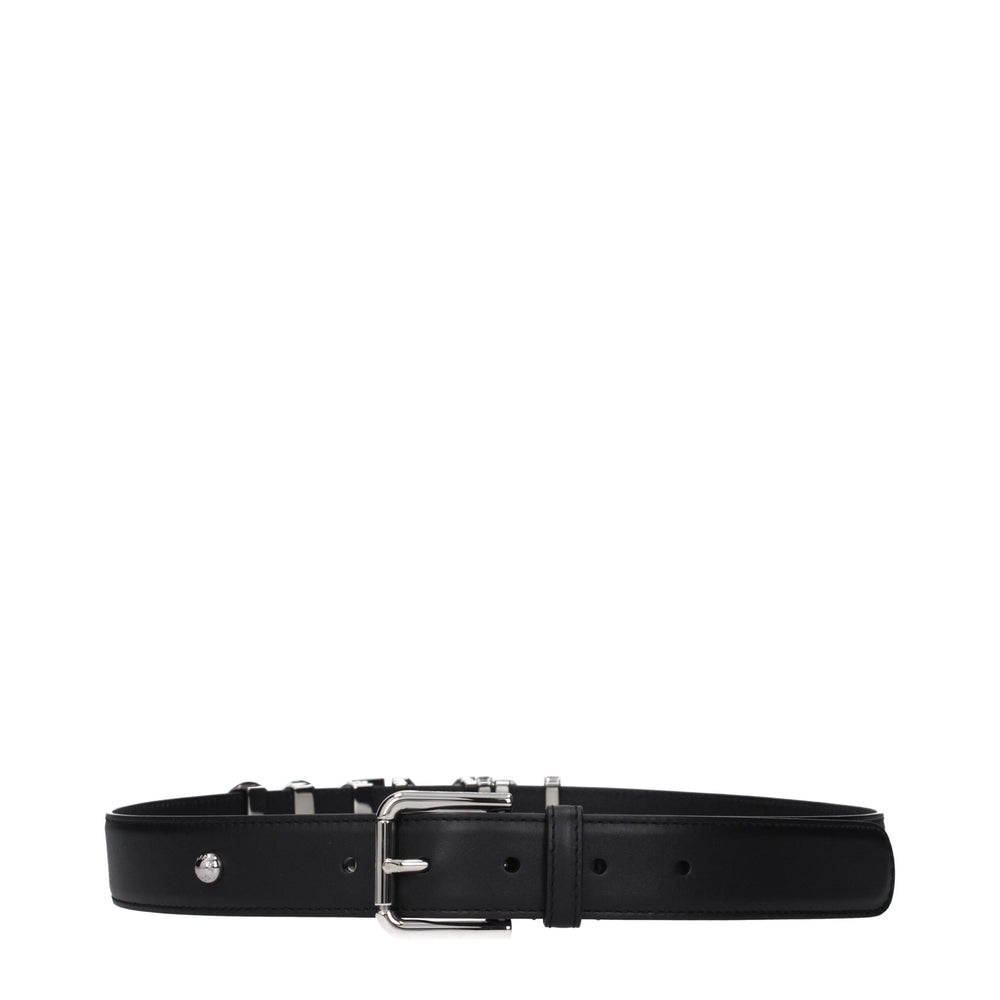 Dolce & Gabbana Black Leather Regular Belt